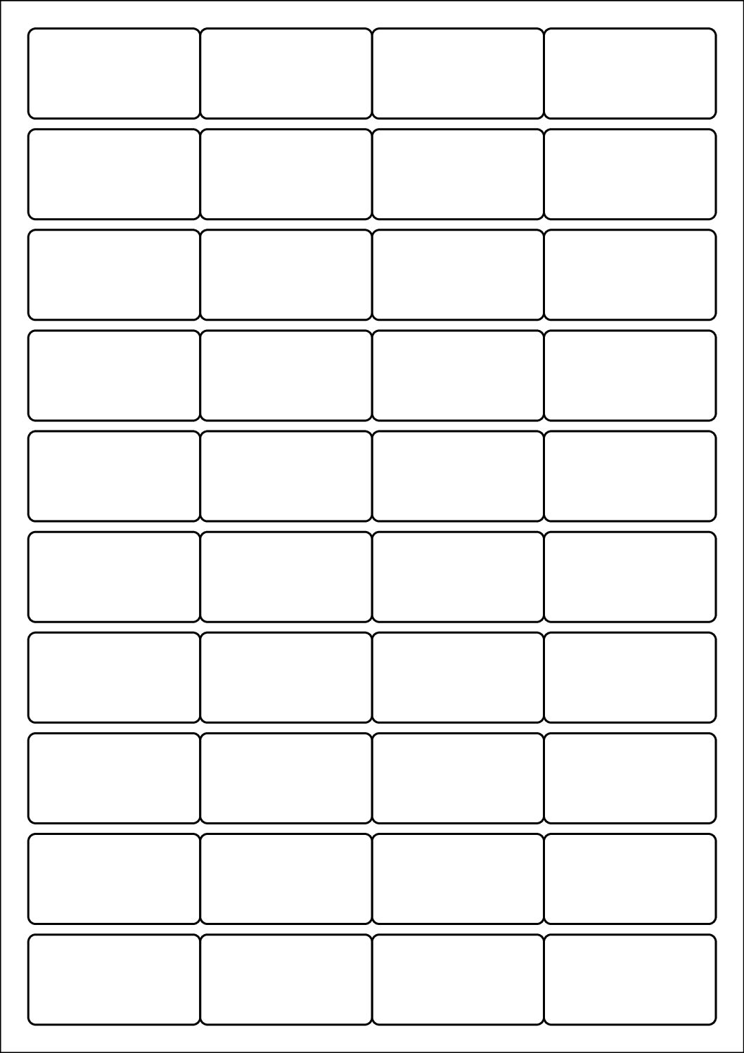Rectangle Sticker Labels 48.5mm x 25.4mm