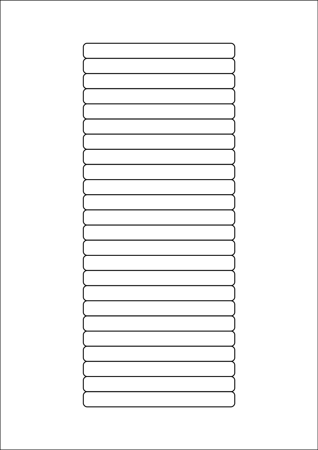Rectangle Sticker Labels 100mm x 10mm