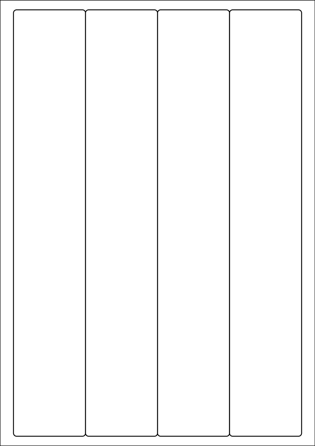 Rectangle Sticker Labels 284mm x 48mm