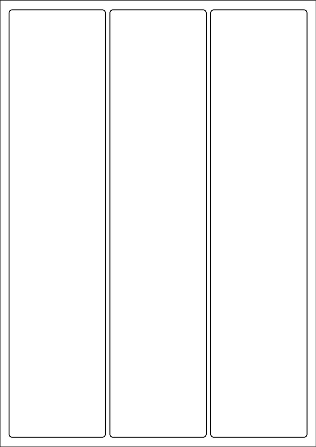 Rectangle Sticker Labels 284mm x 64mm