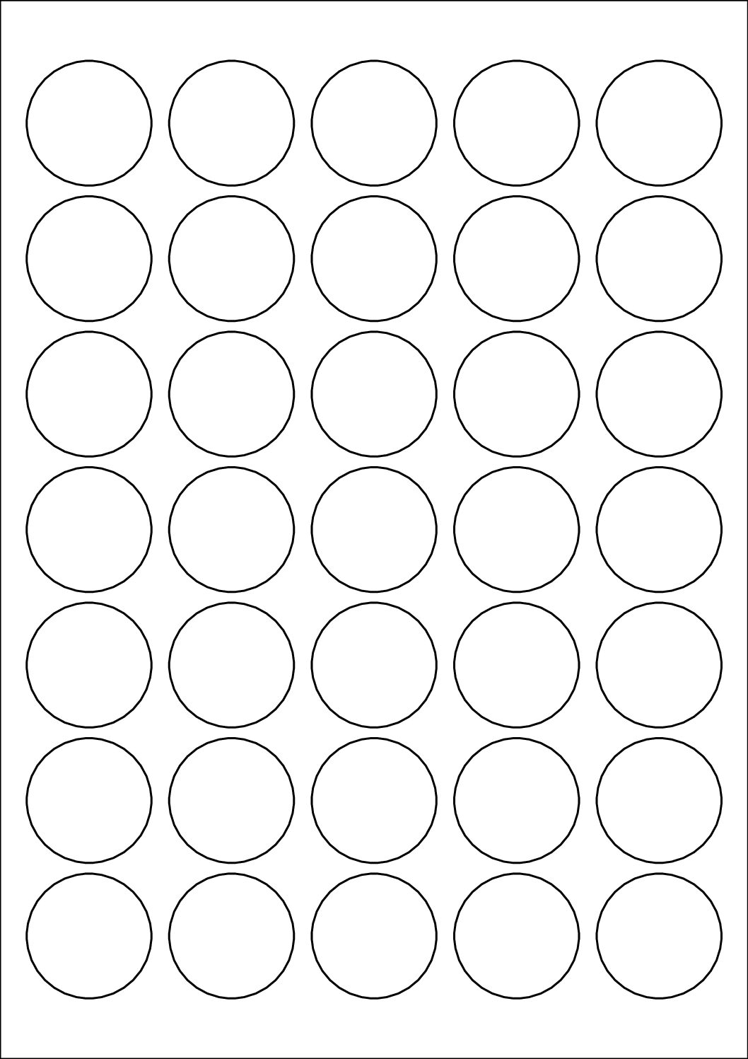 Round Sticker Labels 35mm Diameter