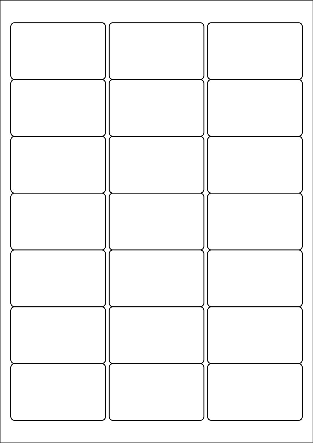 Rectangle Sticker Labels 63.5mm x 38.1mm