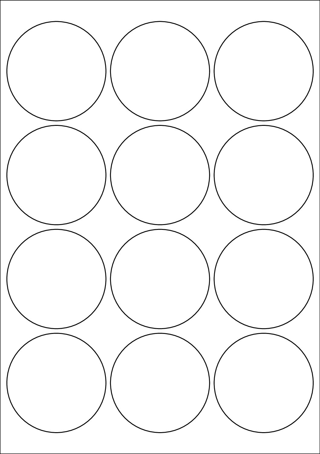 Round Sticker Labels 65mm Diameter