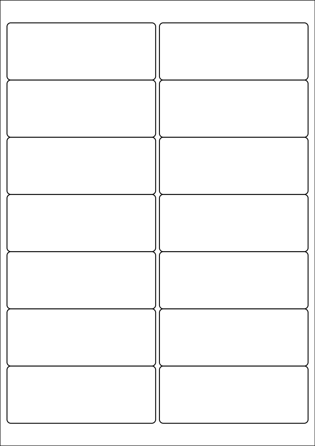 Rectangle Sticker Labels 99.1mm x 38.1mm