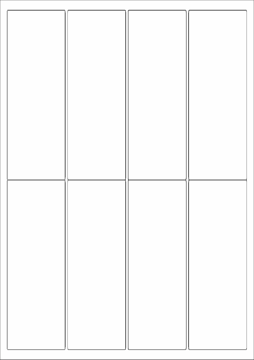 Budget Rectangle Sticker Labels 48mm x 140mm
