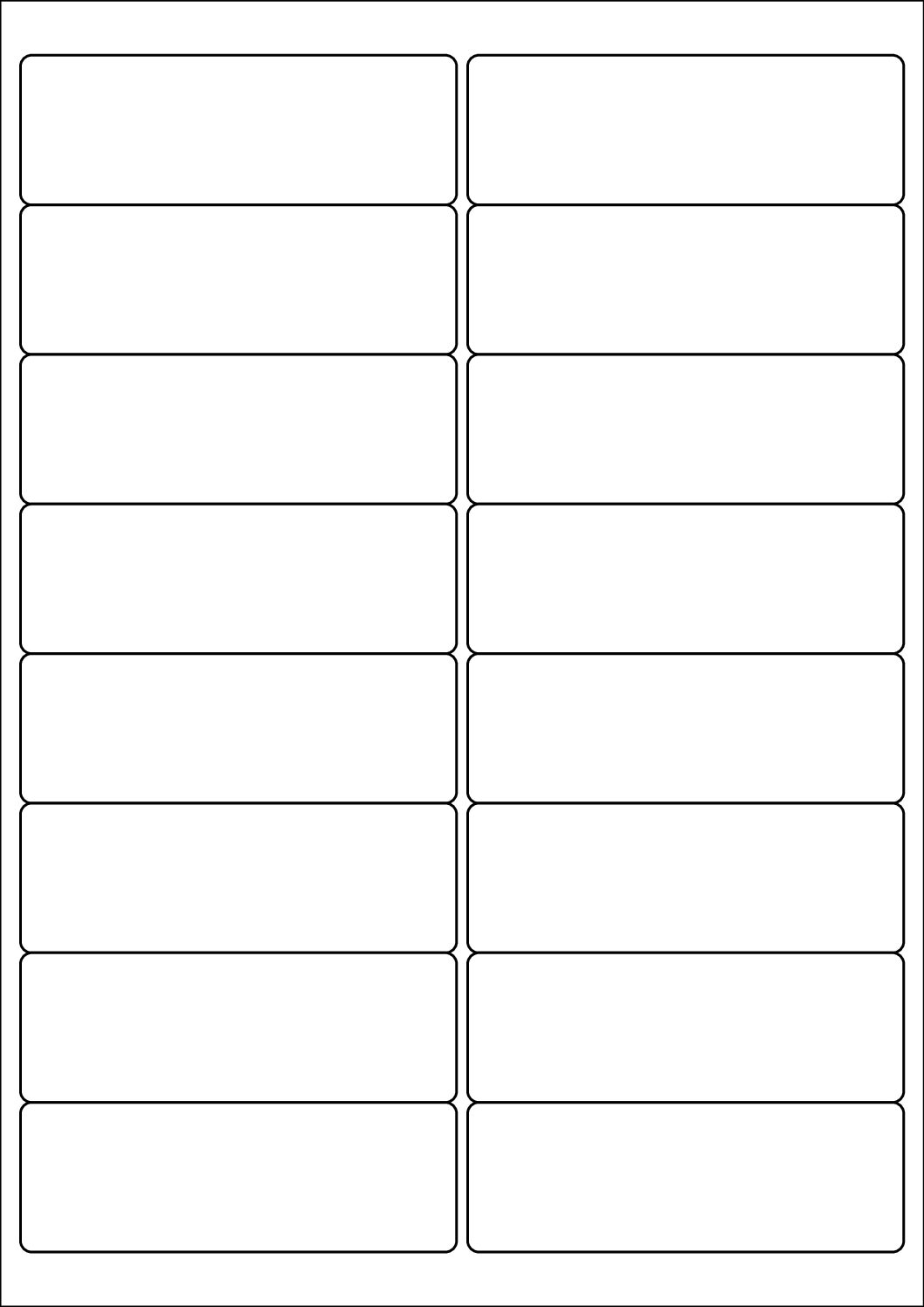 Rectangle Sticker Labels 99.1mm x 34mm
