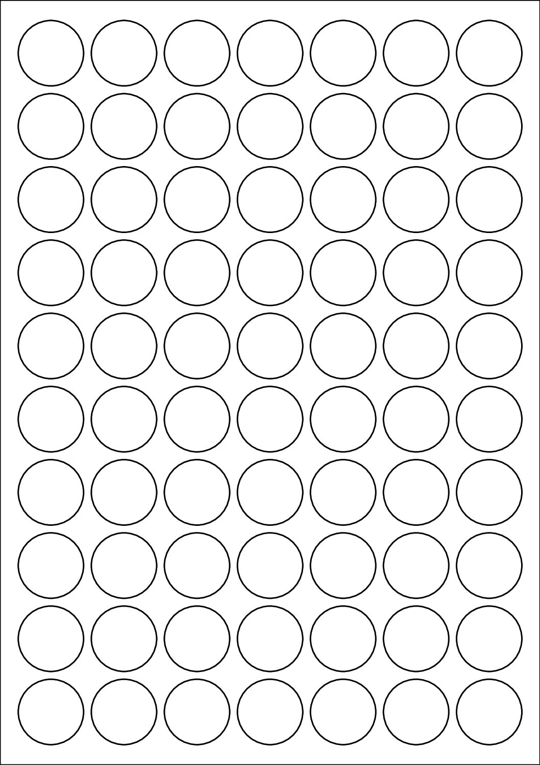 Round Sticker Labels 25.4mm Diameter
